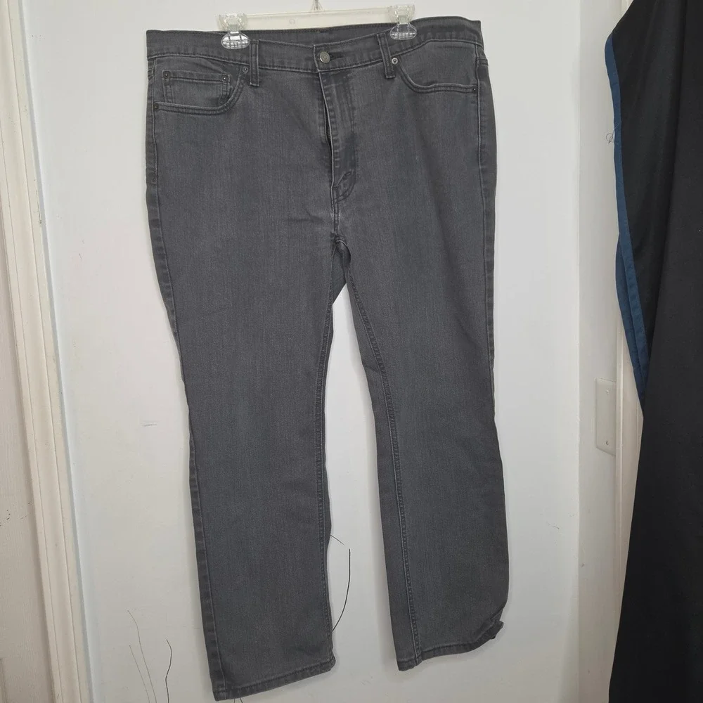 Levi's 541 Athletic Taper Gray Jeans Mens 40x30 Charcoal Denim Pants